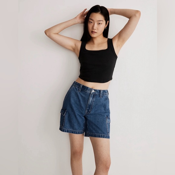 NWT - Madewell Small The Tailored Crop Tank in Sleekhold - Picture 1 of 6